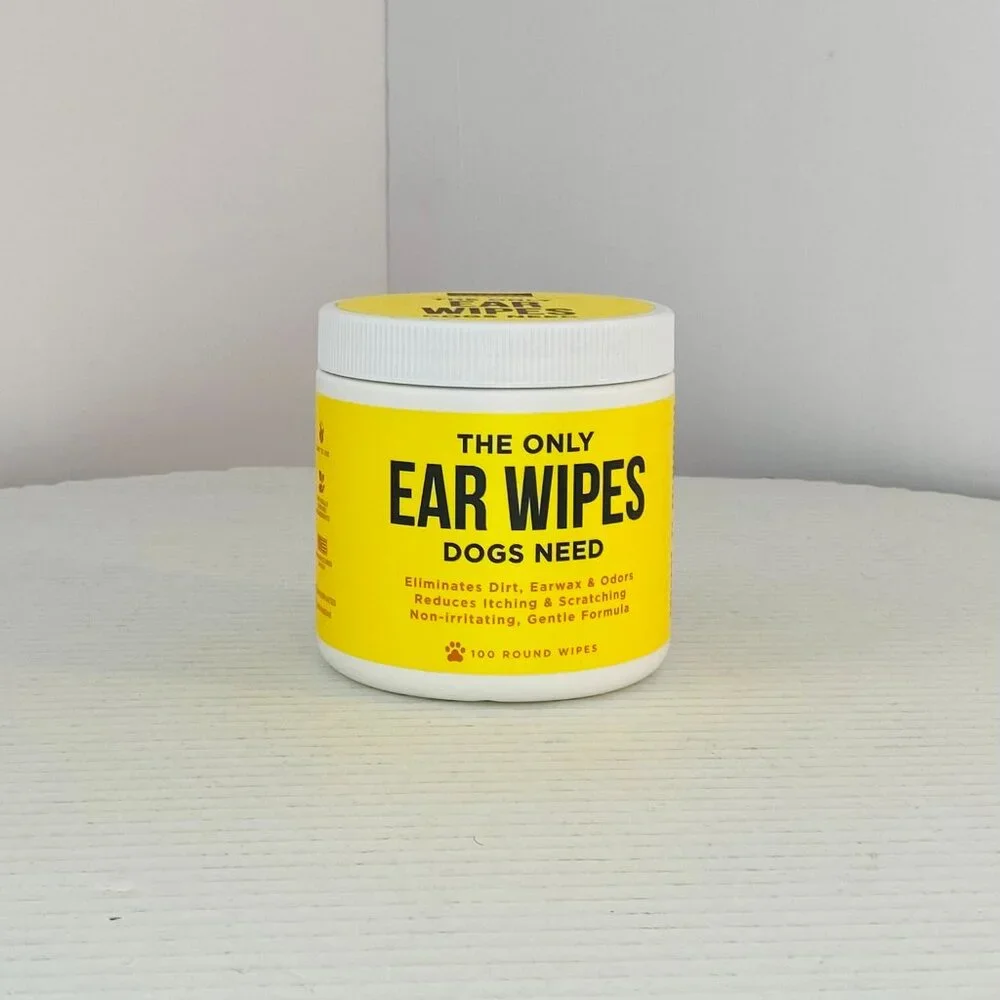 Natural Rapport Set with 200 Round Wipes, The Only Ear & Eye Wipes Dogs Need